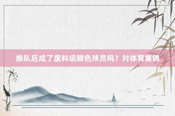 换队后成了废料级脚色球员吗？对体育集锦