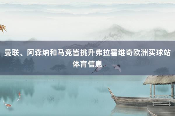 曼联、阿森纳和马竞皆挑升弗拉霍维奇欧洲买球站体育信息