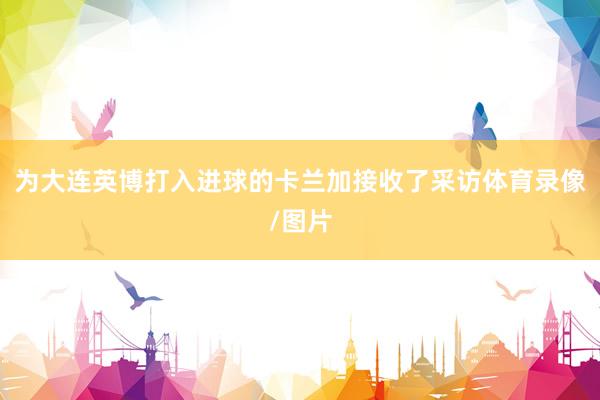 为大连英博打入进球的卡兰加接收了采访体育录像/图片