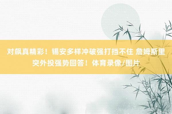 对飙真精彩！锡安多样冲破强打挡不住 詹姆斯里突外投强势回答！体育录像/图片